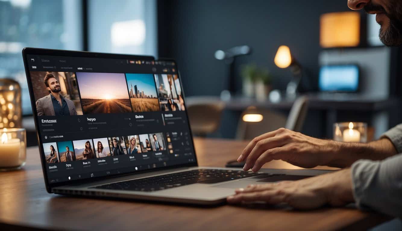 Influencer platform interface with clear, user-friendly design. Engaging content creation tools and seamless navigation. Positive user feedback and interaction