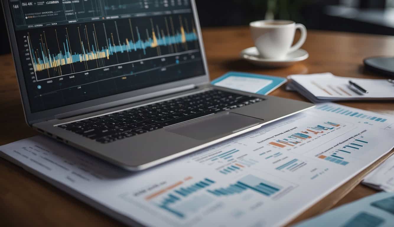 An influencer's performance is tracked through data visualization and analysis, with graphs and charts showing engagement and reach metrics