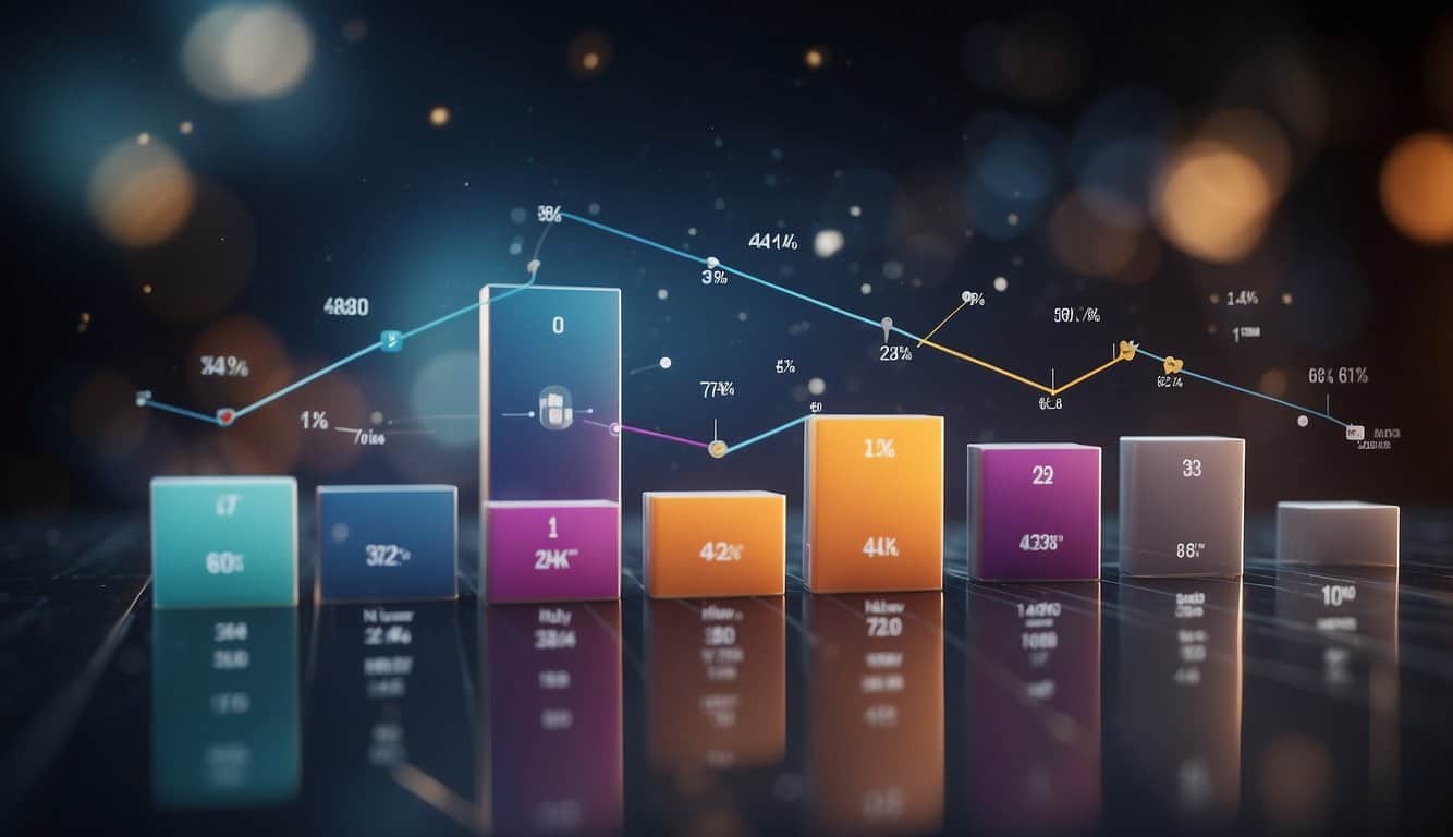 A graph displaying rising customer engagement and satisfaction metrics
